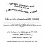 TEDEN VSEŽIVLJENJSKEGA UČENJA, 18.5.2016