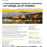 1.FIT4KID MEDNARODNA ZNANSTEVANA KONFERENCA "FIT UČENJE, FIT OTROCI"