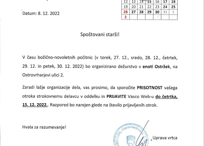 DEžustvo za starše 2022