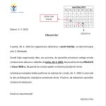 Prvomajsko dežurstvo, 28. 4. 2023