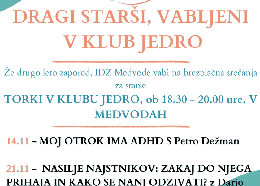 November 2023 – srečanja s starši