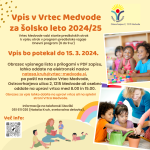 Vpis v Vrtec Medvode za šolsko leto 2024/25